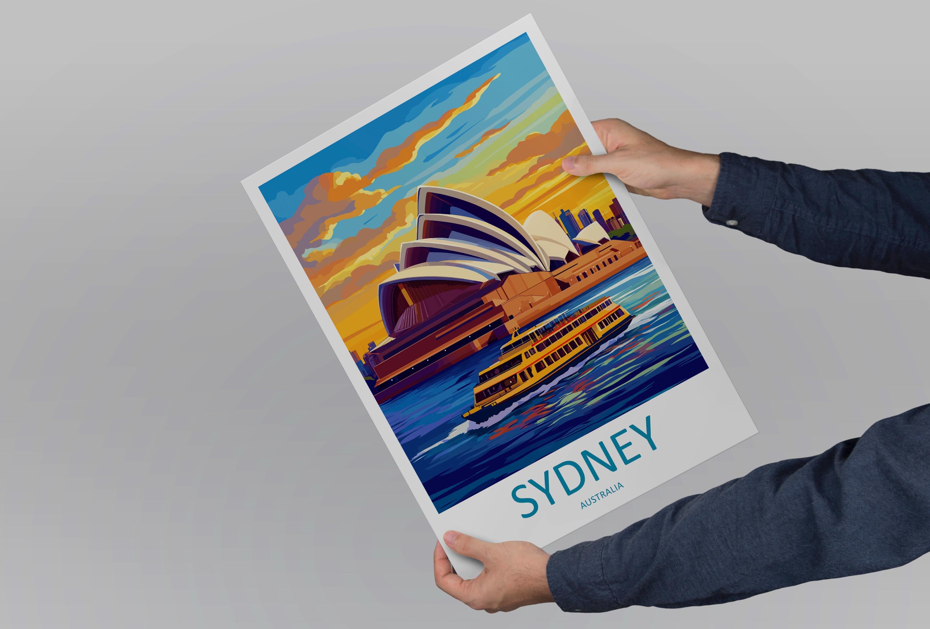 Sydney Opera House Travel Print Wall Art Sydney Wall Hanging Home Décor Sydney Gift Art Lovers Wall Art Australia Travel Print Opera House