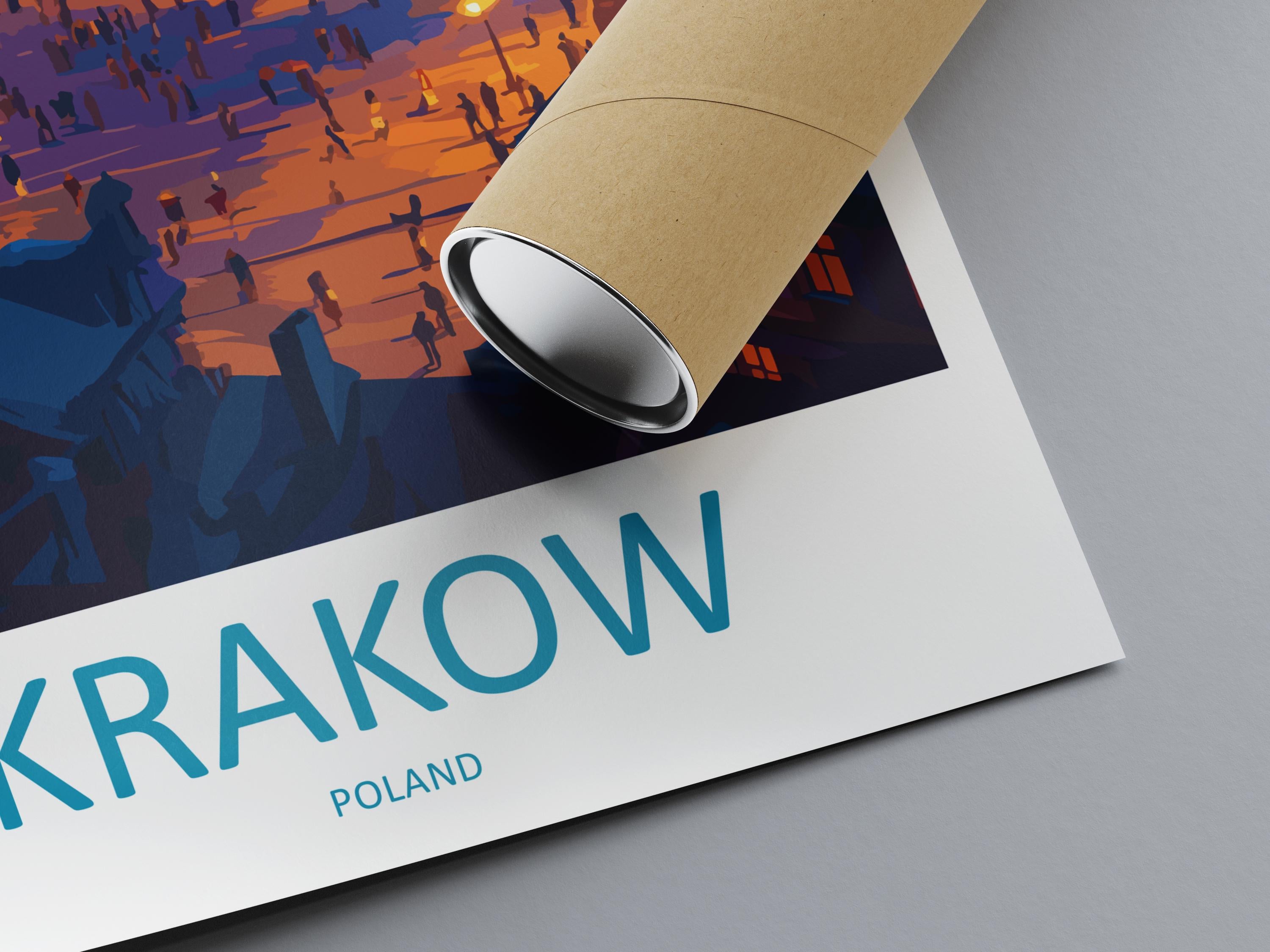 Krakow Travel Print Wall Art Krakow Wall Hanging Home Décor Krakow Gift Art Lovers Poland Art Lover Gift Krakow Travel Wall Art