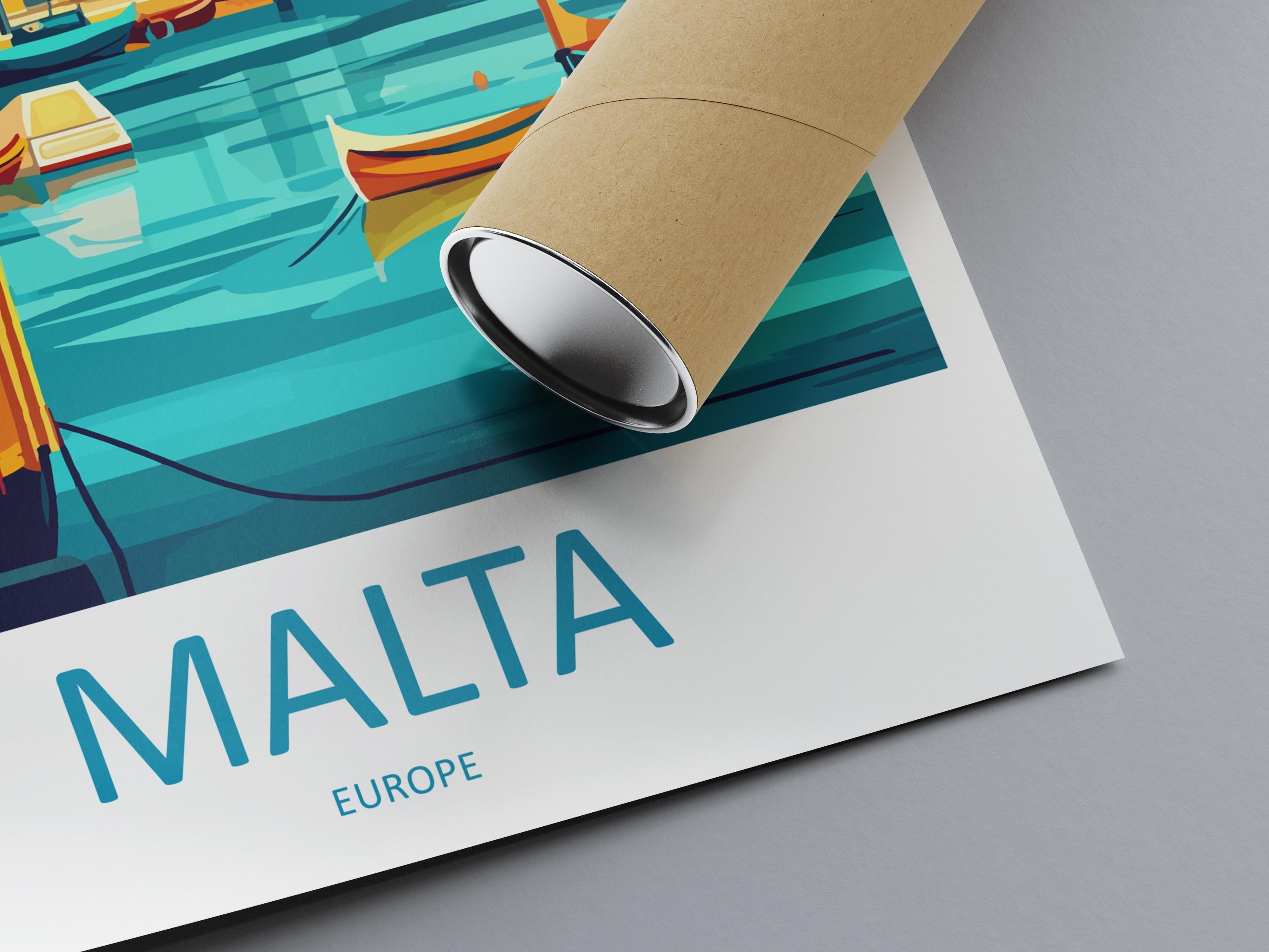 Valletta Travel Print Valletta Malta Home Décor Malta Art Print Valletta Wall Print For Malta Valletta Gift For Malta Wall Wall Hanging Art