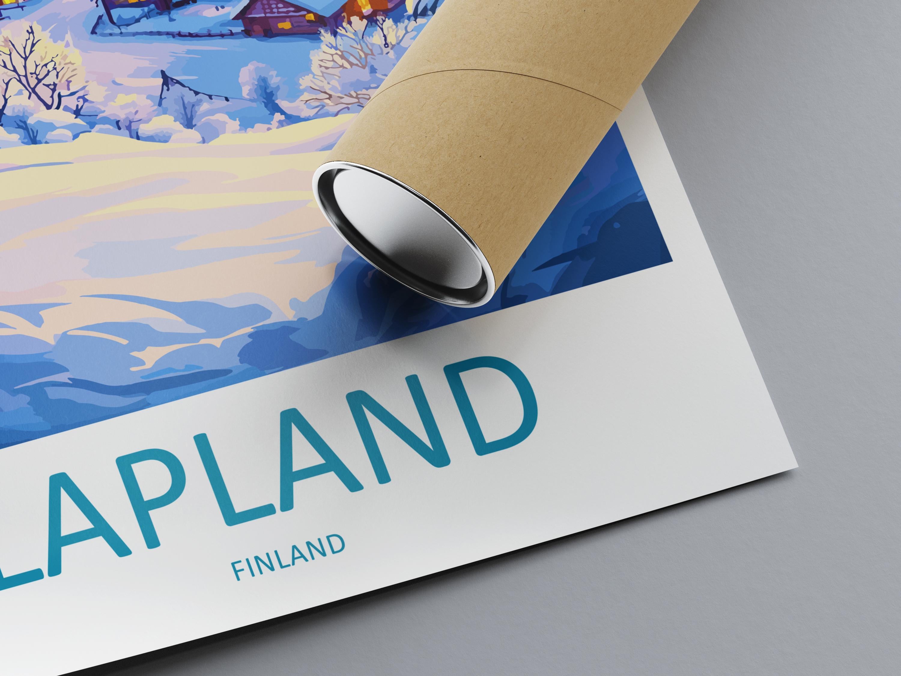 Lapland Travel Print Lapland Home Décor Finland Island Art Print Lapland Wall Print For Finland Gift Wall Hanging Lapland Artwork Décor