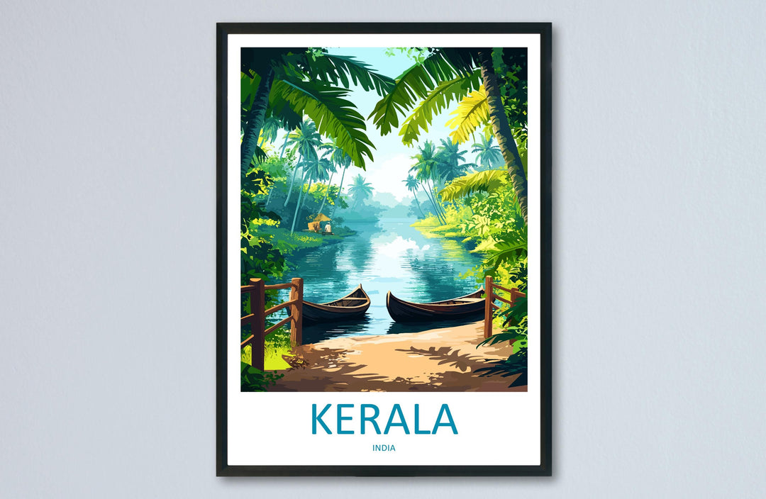 Kerala Travel Print Wall Art Kerala Wall Hanging Home Décor Kerala Gift Art Lovers India Art Lover Gift Wall Décor