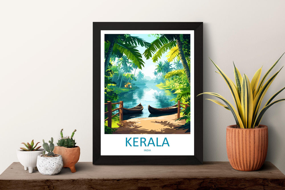 Kerala Travel Print Wall Art Kerala Wall Hanging Home Décor Kerala Gift Art Lovers India Art Lover Gift Wall Décor