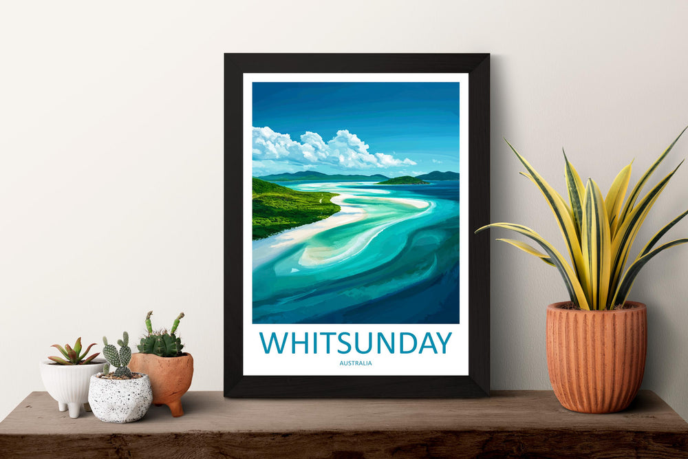 Whitsunday Travel Print Wall Art Whitsunday Wall Hanging Home Décor Whitsunday Gift Art Lovers Wall Art Australia Travel Print Whitsunday