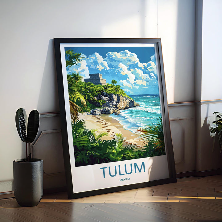 Tulum Travel Print Wall Art Tulum Wall Hanging Home Decoration Tulum Gift Art Lovers Wall Art Print Art Tulum Wall Hanging Poster Tulum Art
