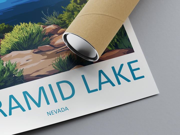 Pyramid Lake Travel Print Pyramid Lake Wall Decor Nevada Pyramid Lake Art Pyramid Lake Wall Art Nevada Poster Gift Pyramid Lake Wall Art