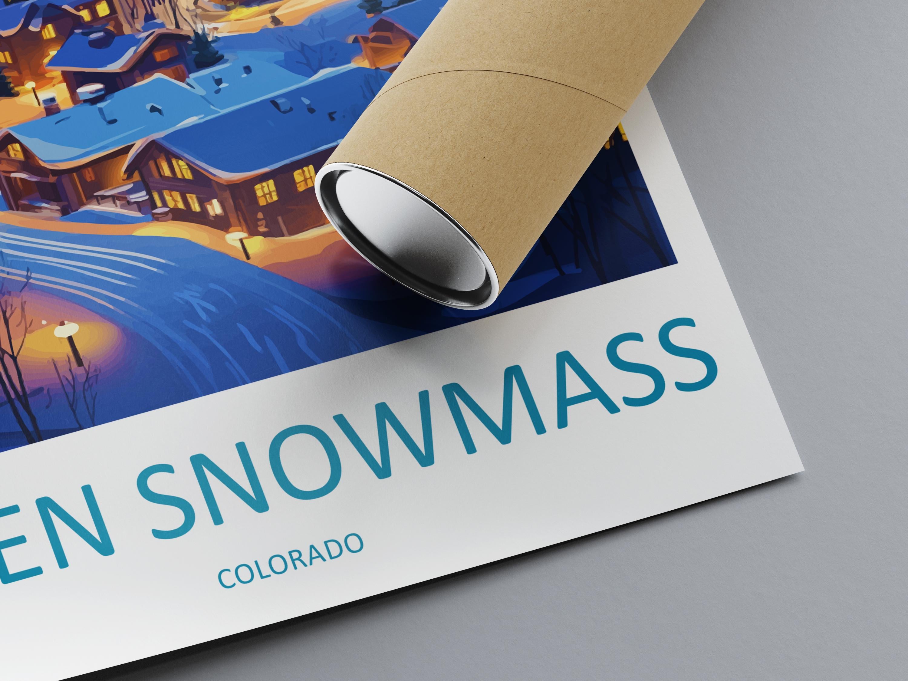 Aspen Ski Resort Travel Print Wall Art Aspen Ski Resort Wall Hanging Home Décor Aspen Ski Resort Gift Art Lovers Colorado Art Lover Gift