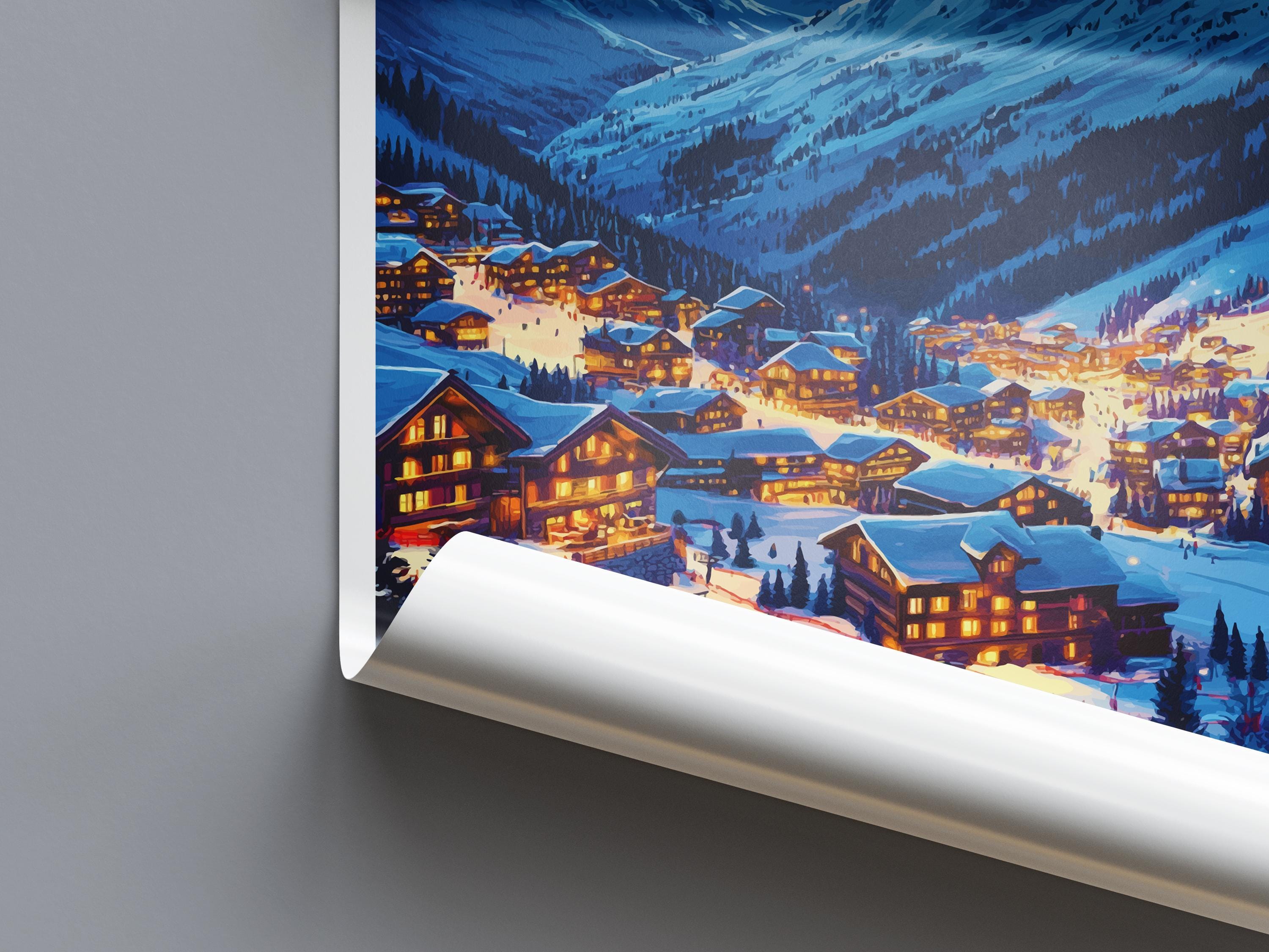 Val d'Isère Travel Print Wall Art Val d'Isère Wall Hanging Home Décor Val d'Isère Gift Art Lovers Ski Art Lover Gift Val d'Isère Print Ski