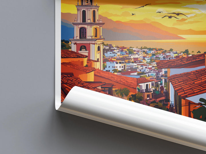 Puerto Vallarta Travel Print Wall Art Puerto Vallarta Wall Hanging Home Decor Puerto Vallarta Gift Art Lovers Wall Art Print Art Mexico Art
