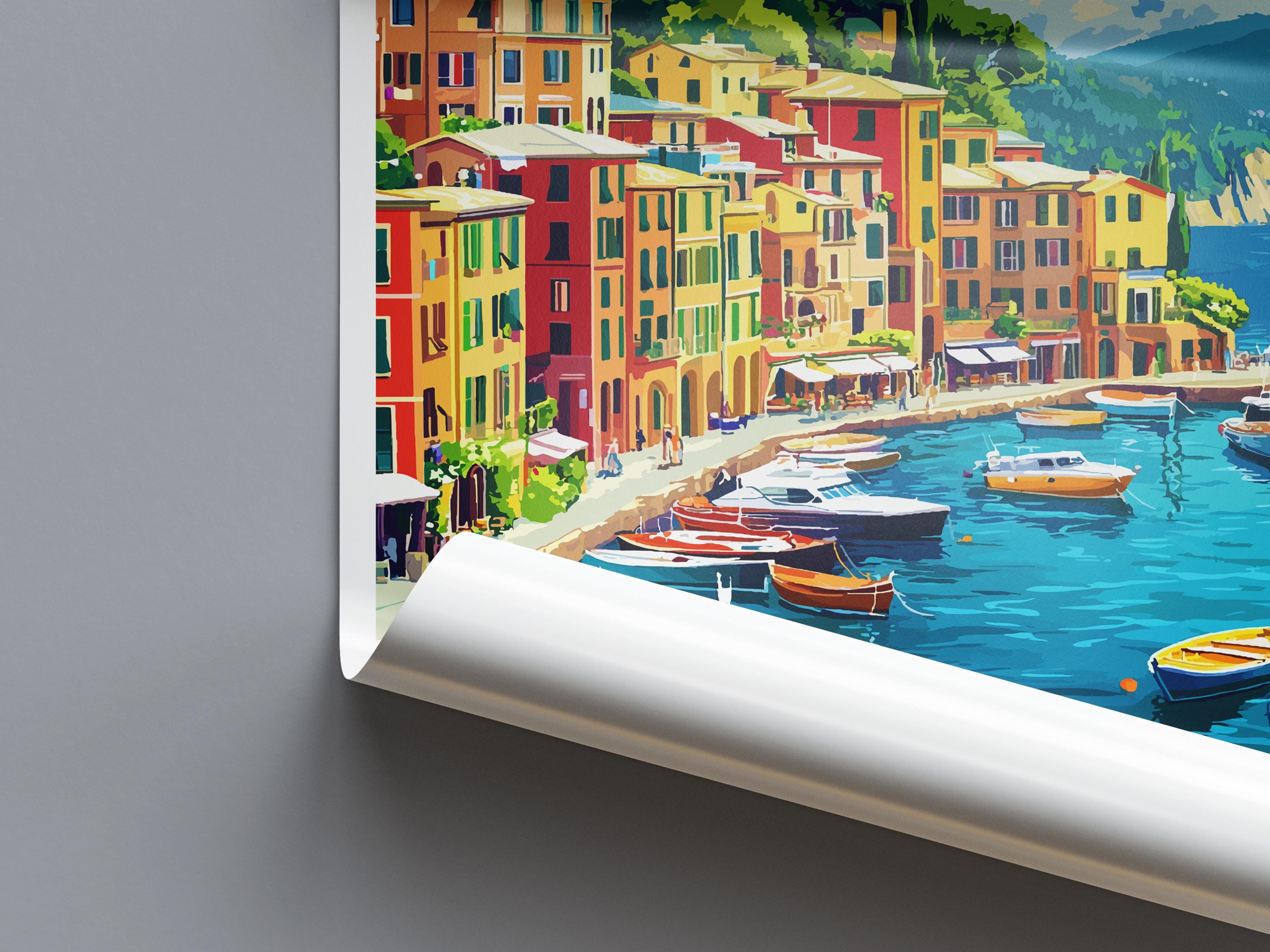 Portofino Travel Print Wall Art Portofino Wall Hanging Home Décor Portofino Gift Art Lovers Italy Art Lover Gift Portofino Print Portofino