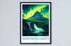 Northern Lights Travel Print Wall Art Aurora Borealis Wall Hanging Home Décor Aurora Borealis Gift Art Lovers Iceland Art Lover Gift Decor