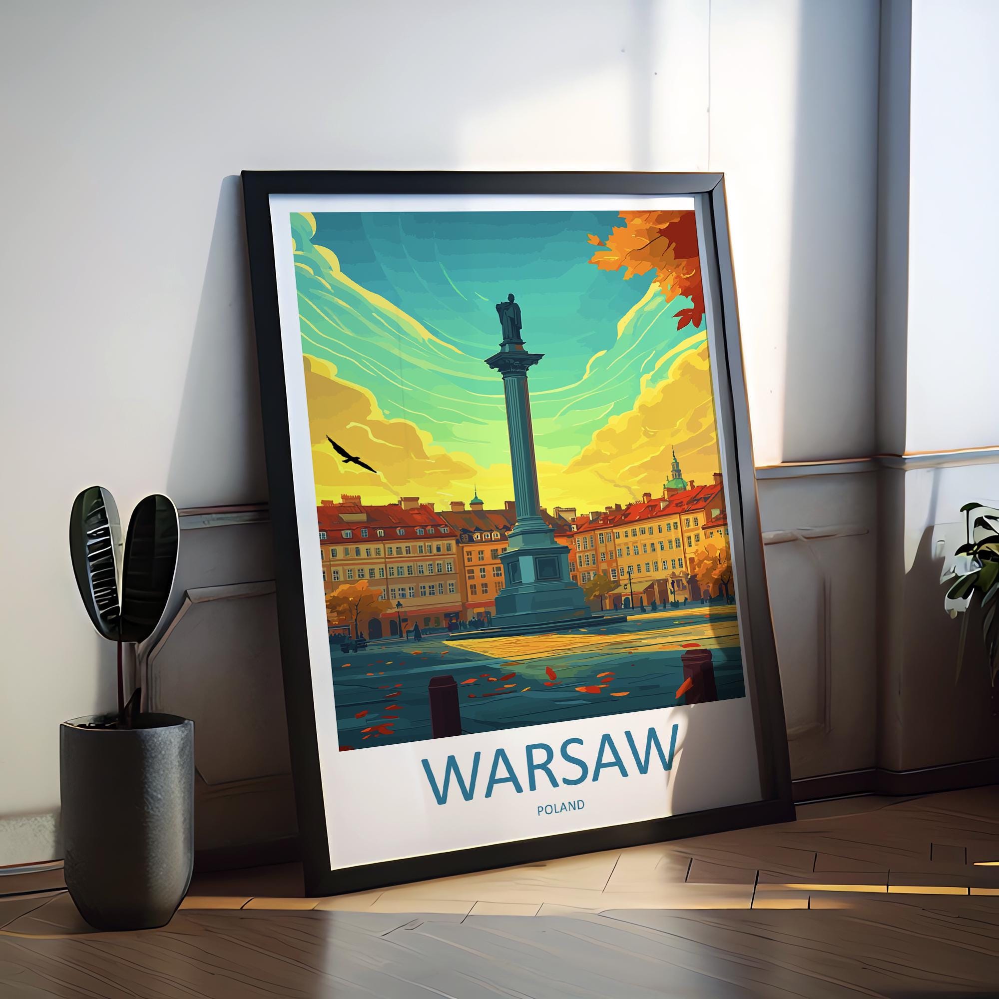 Warsaw Cityscape Print Warsaw Home Decor European City Art Print Warsaw Wall Art for Poland Enthusiast Gift Wall Hanging Warsaw Poland Decor