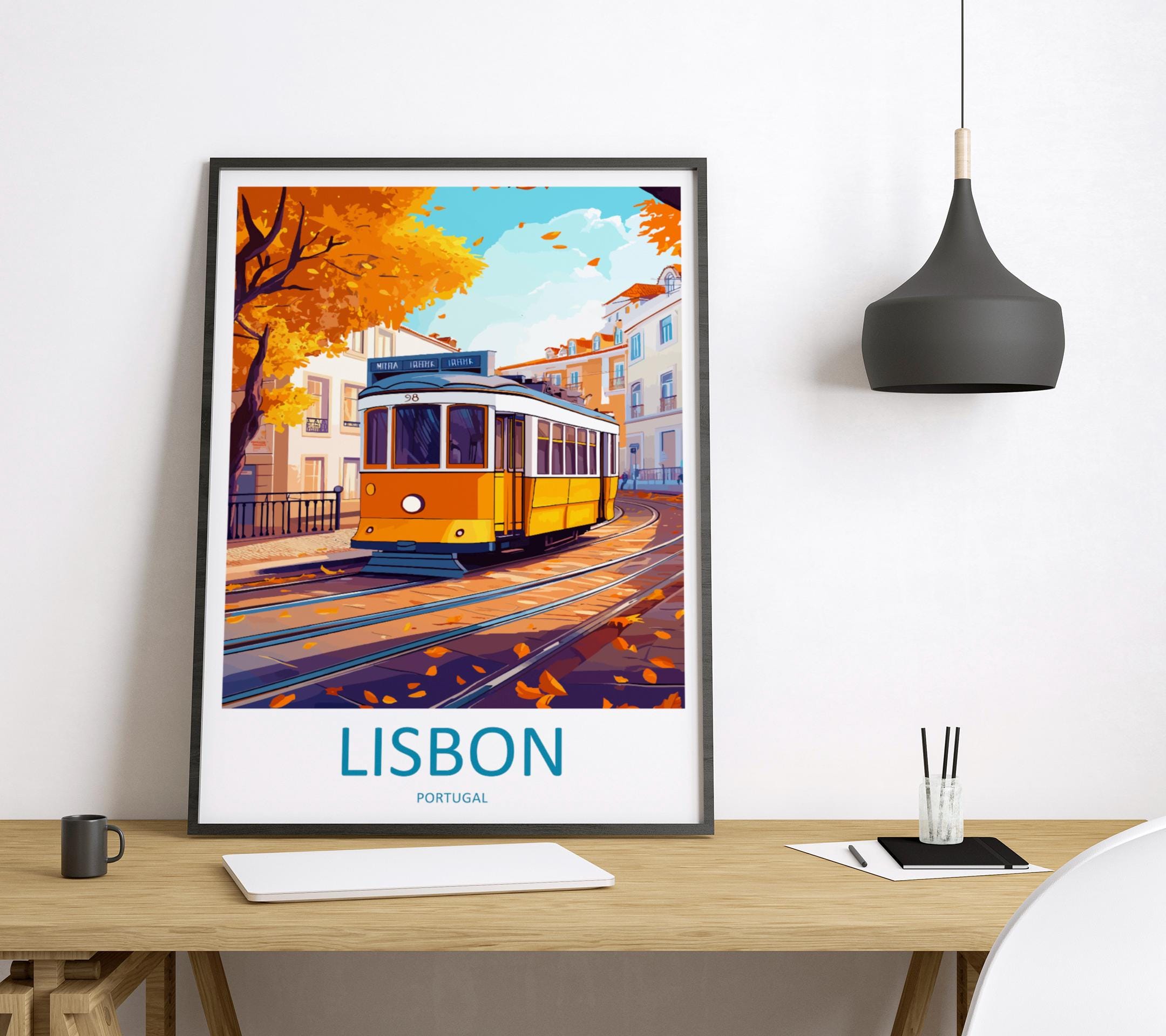 Lisbon Travel Print Wall Art Lisbon Wall Hanging Home Décor Lisbon Gift Art Lovers Portugal Art Lover Gift Lisbon Poster