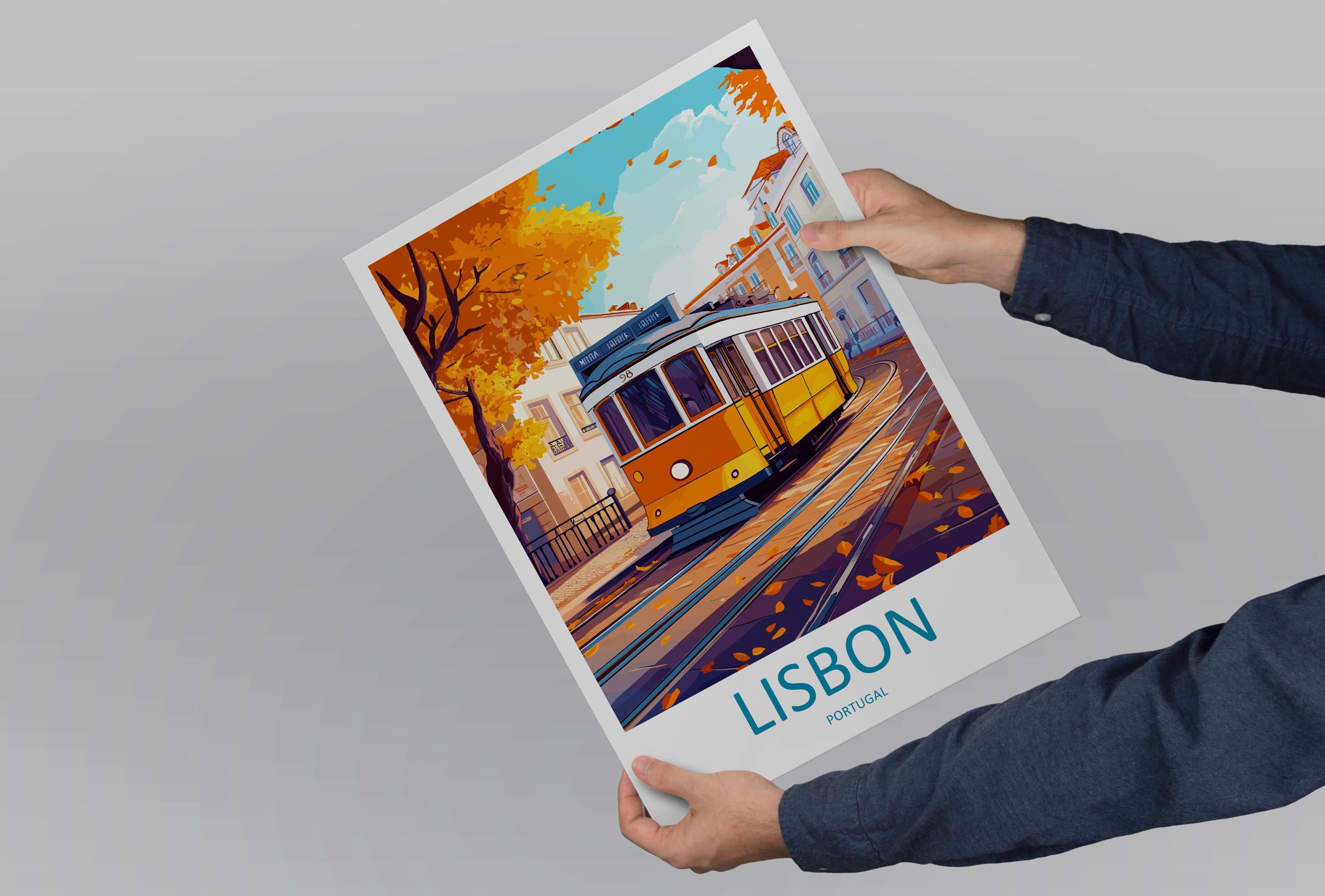 Lisbon Travel Print Wall Art Lisbon Wall Hanging Home Décor Lisbon Gift Art Lovers Portugal Art Lover Gift Lisbon Poster