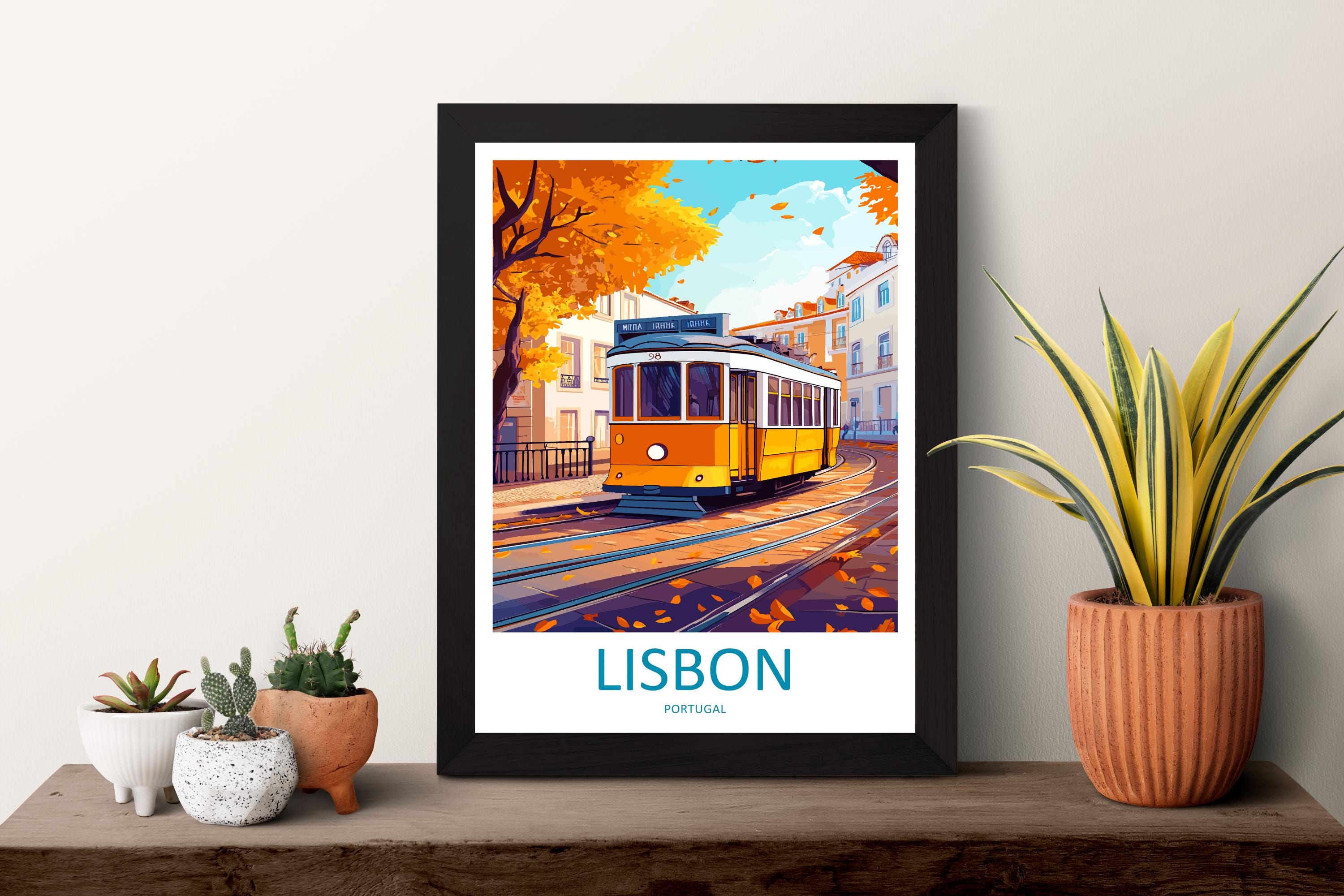 Lisbon Travel Print Wall Art Lisbon Wall Hanging Home Décor Lisbon Gift Art Lovers Portugal Art Lover Gift Lisbon Poster