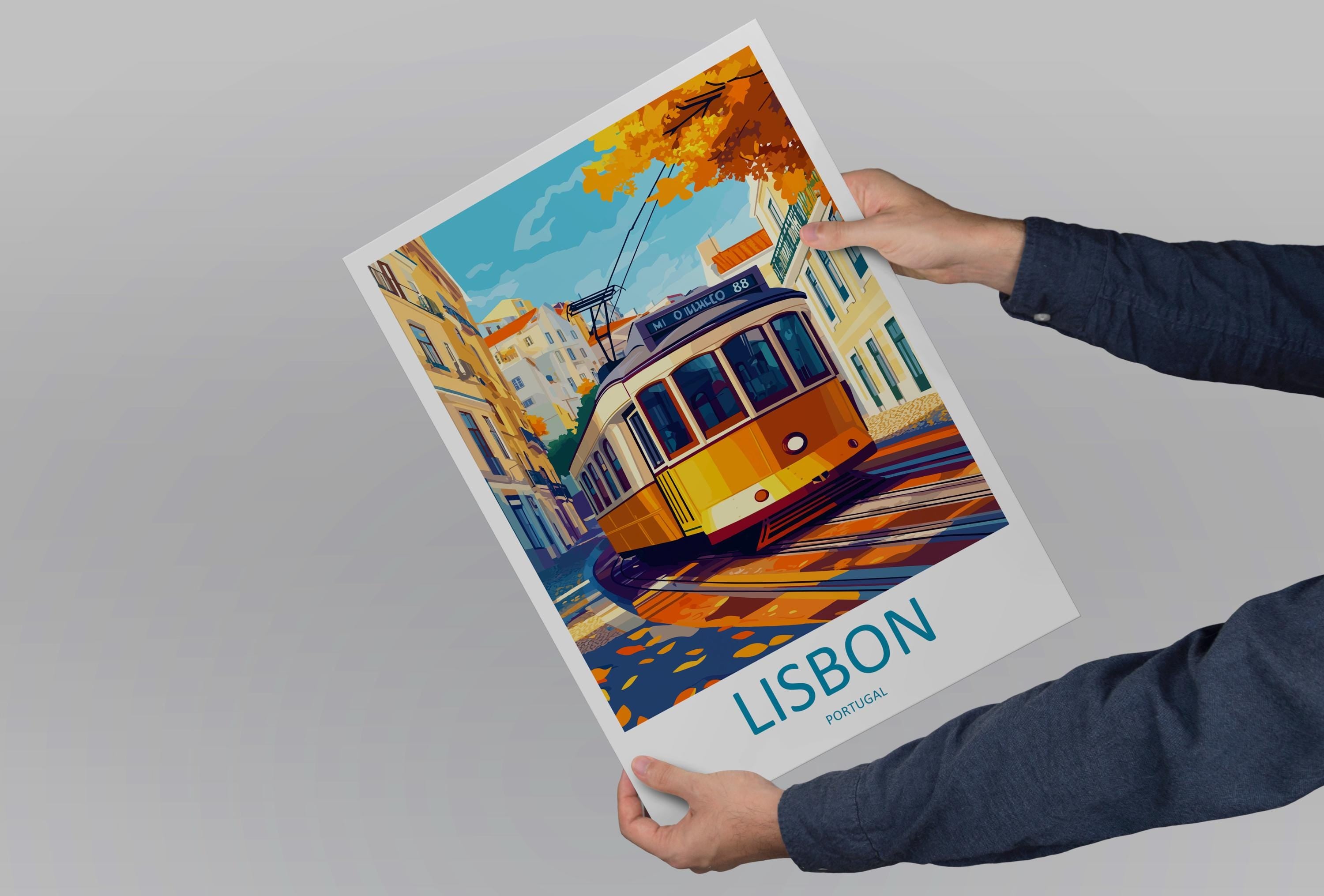 Lisbon Travel Print Wall Art Lisbon Wall Hanging Home Décor Lisbon Gift Art Lovers Portugal Art Lover Gift Lisbon Poster