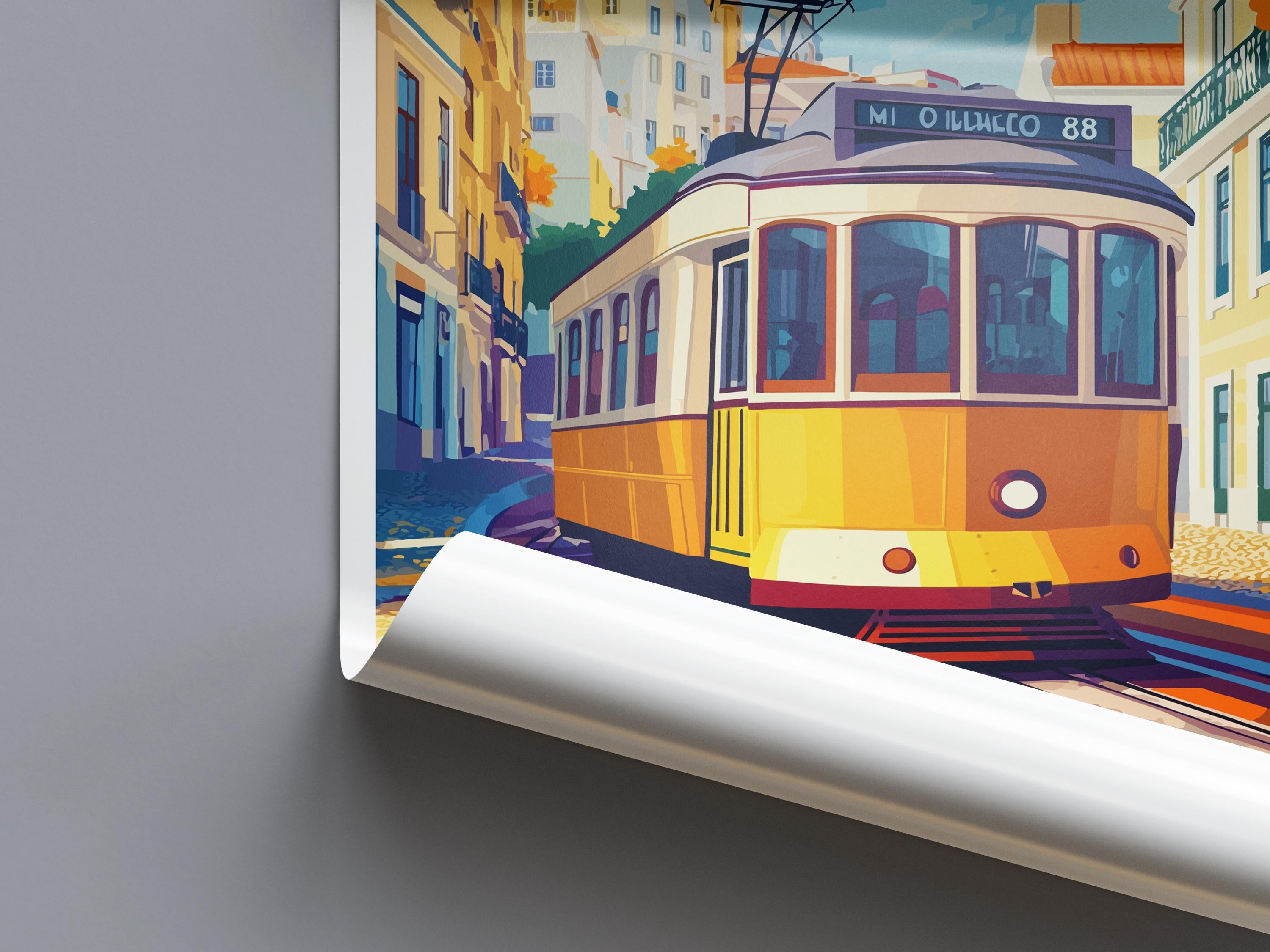 Lisbon Travel Print Wall Art Lisbon Wall Hanging Home Décor Lisbon Gift Art Lovers Portugal Art Lover Gift Lisbon Poster