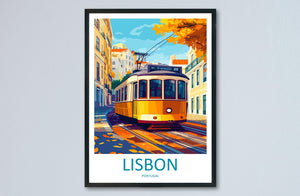 Lisbon Travel Print Wall Art Lisbon Wall Hanging Home Décor Lisbon Gift Art Lovers Portugal Art Lover Gift Lisbon Poster