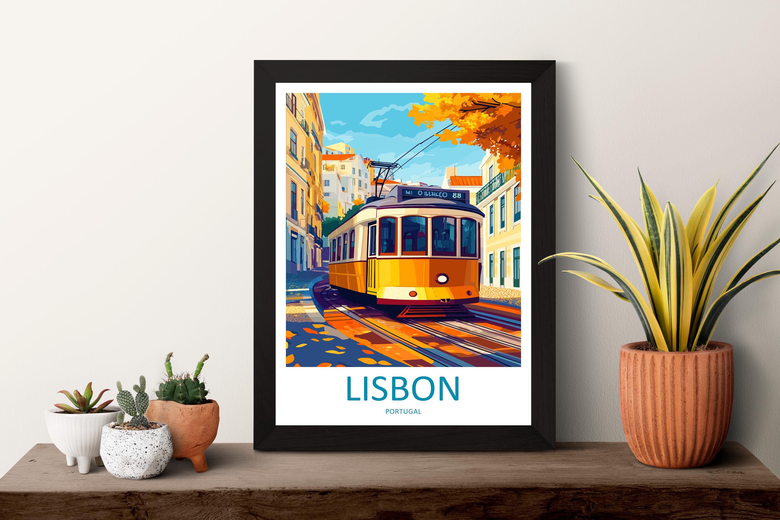 Lisbon Travel Print Wall Art Lisbon Wall Hanging Home Décor Lisbon Gift Art Lovers Portugal Art Lover Gift Lisbon Poster