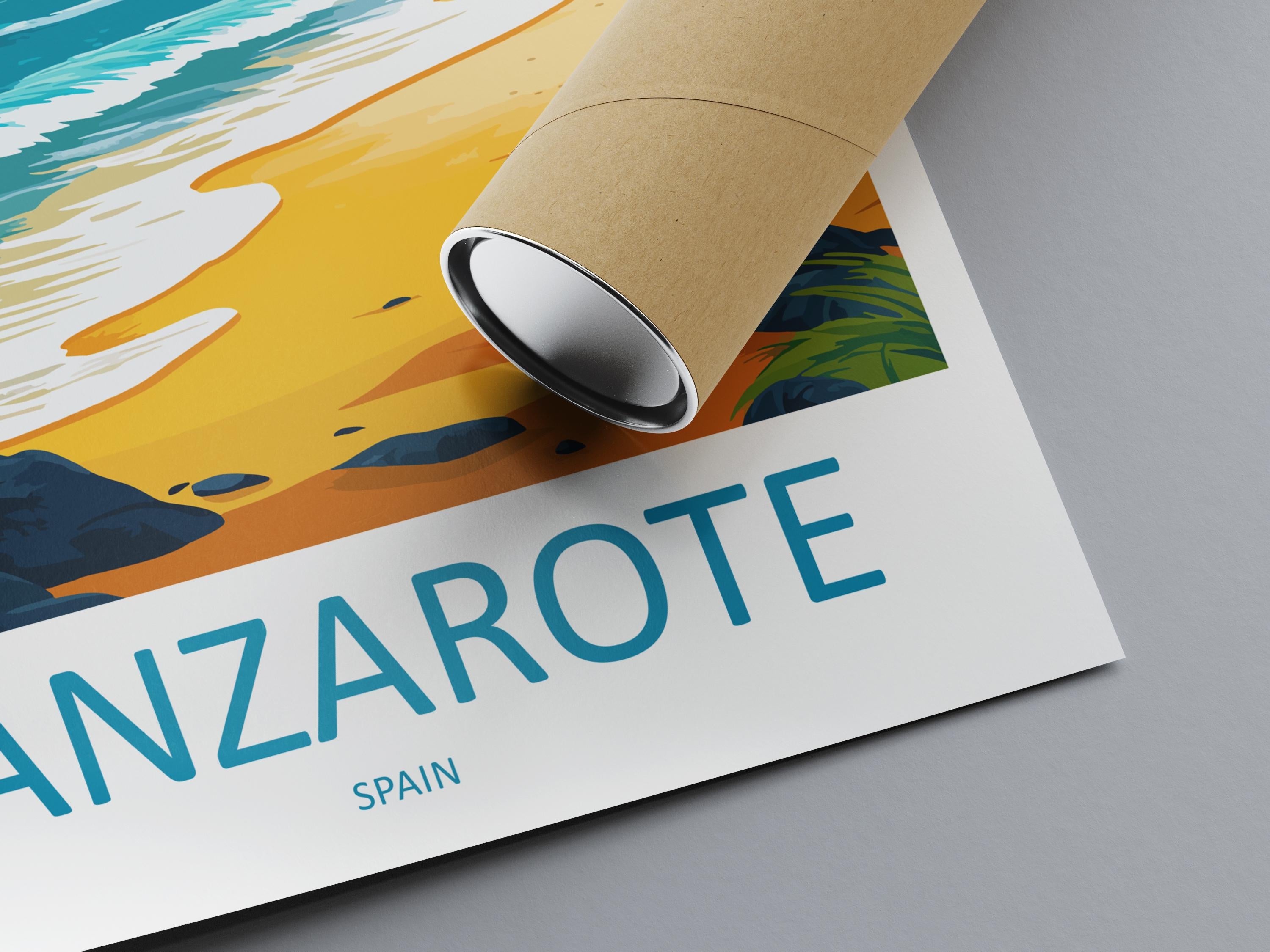 Lanzarote Travel Print Wall Art Lanzarote Wall Hanging Home Décor Lanzarote Gift Art Lovers Spain Art Lover Gift Lanzarote Wall Décor