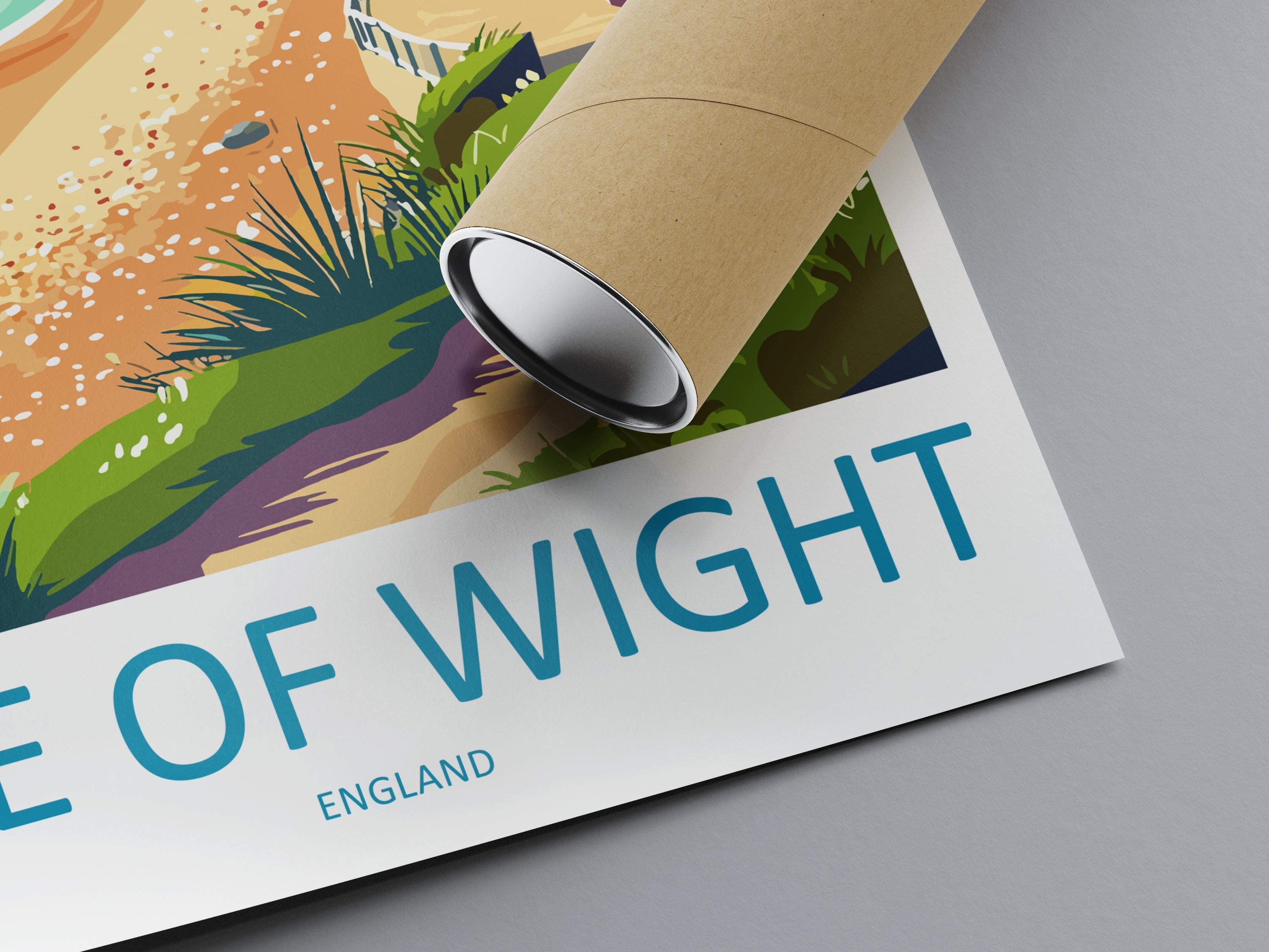 Isle Of Wight Travel Print Wall Art Isle Of Wight Wall Hanging Home Decor Isle Of Wight Gift Art Lovers Wall Art AONB Print