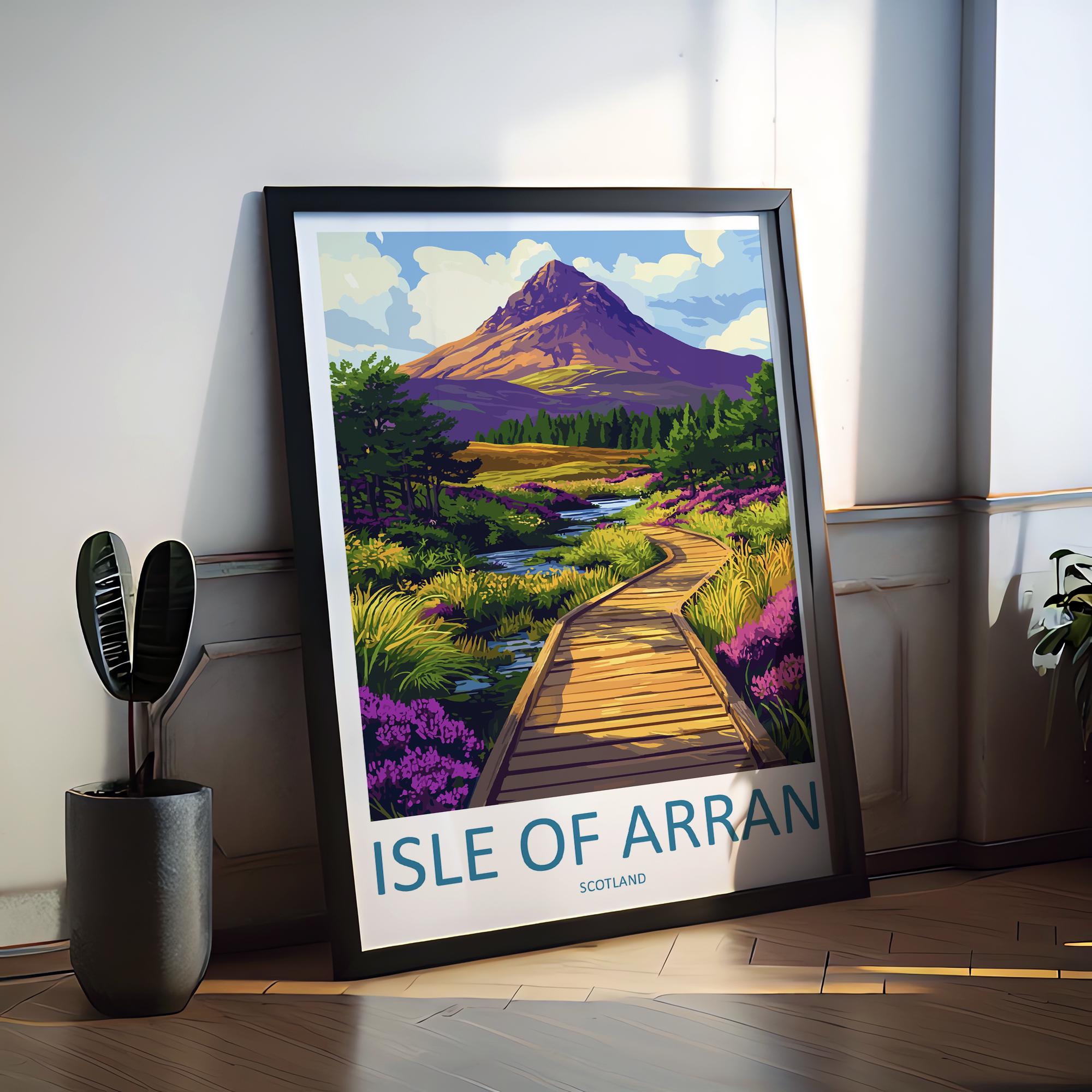 Isle Of Arran Travel Print Wall Art Isle Of Arran Wall Hanging Home Décor Isle Of Arran Gift Art Lovers Scotland Art Lover Gift Isle Poster