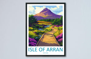 Isle Of Arran Travel Print Wall Art Isle Of Arran Wall Hanging Home Décor Isle Of Arran Gift Art Lovers Scotland Art Lover Gift Isle Poster