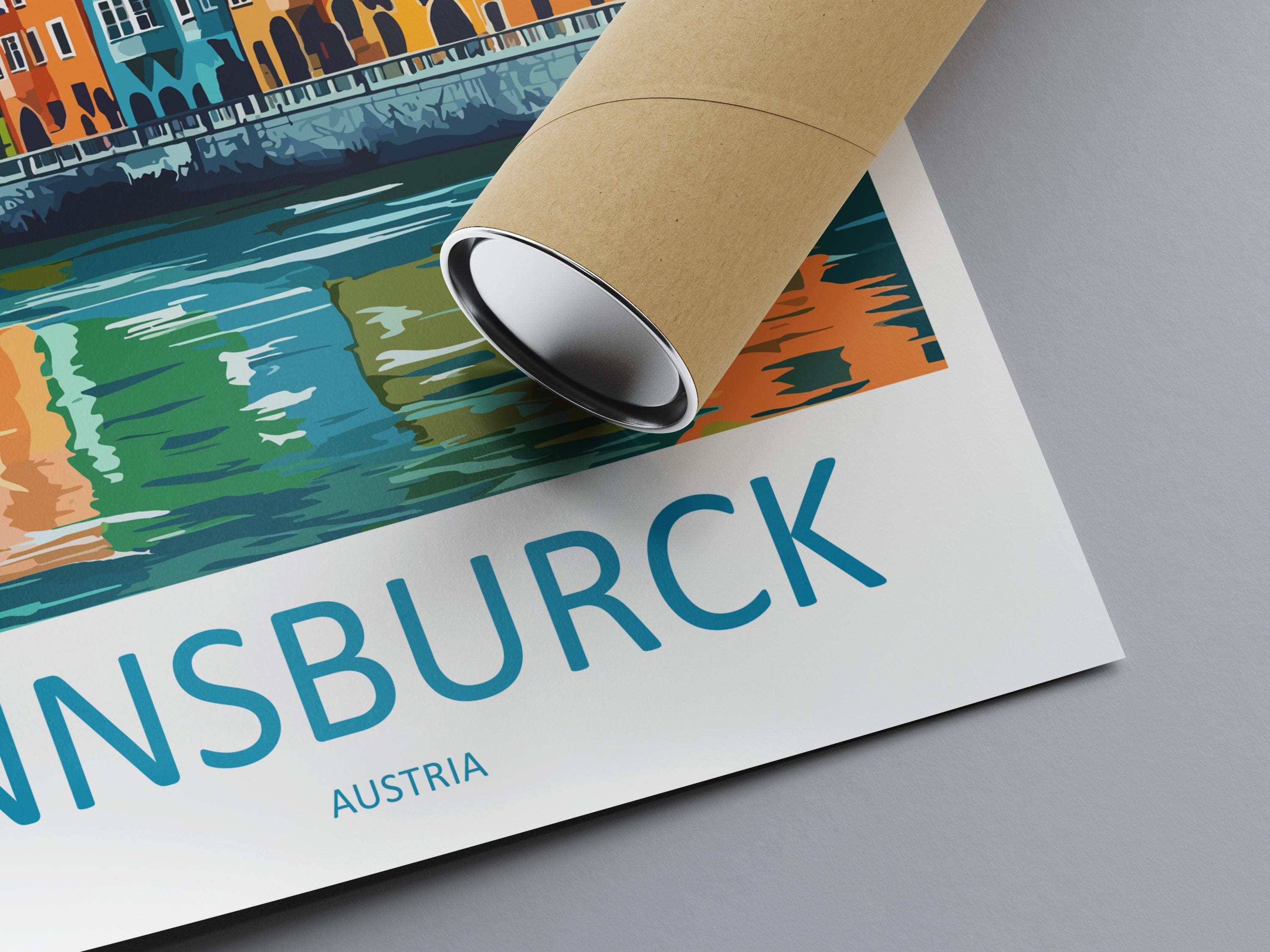 Innsbruck Print Innsbruck Home Decor Landscape Art Print Innsbruck Wall Art for Austria Enthusiast Gift Wall Hanging Innsbruck Austria Print