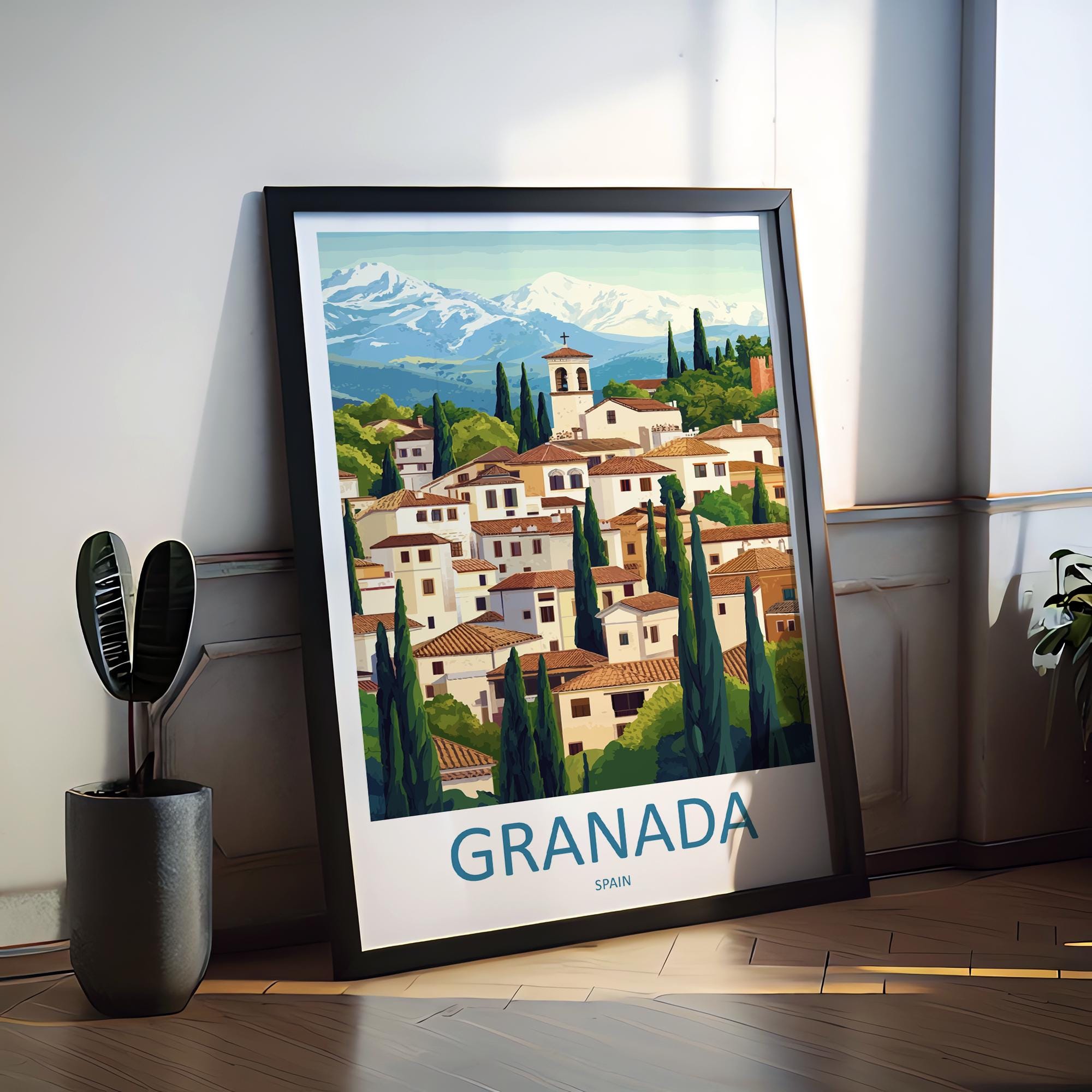 Granada Travel Print Wall Art Granada Wall Hanging Home Décor Granada Gift Art Lovers Spain Art Lover Gift Granada Wall Décor Granada Art