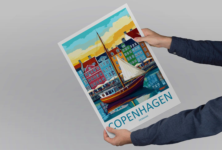 Copenhagen Travel Print Wall Art Copenhagen Wall Hanging Home Décor Copenhagen Gift Art Lovers Denmark Art Lover Gift Copenhagen Wall Décor