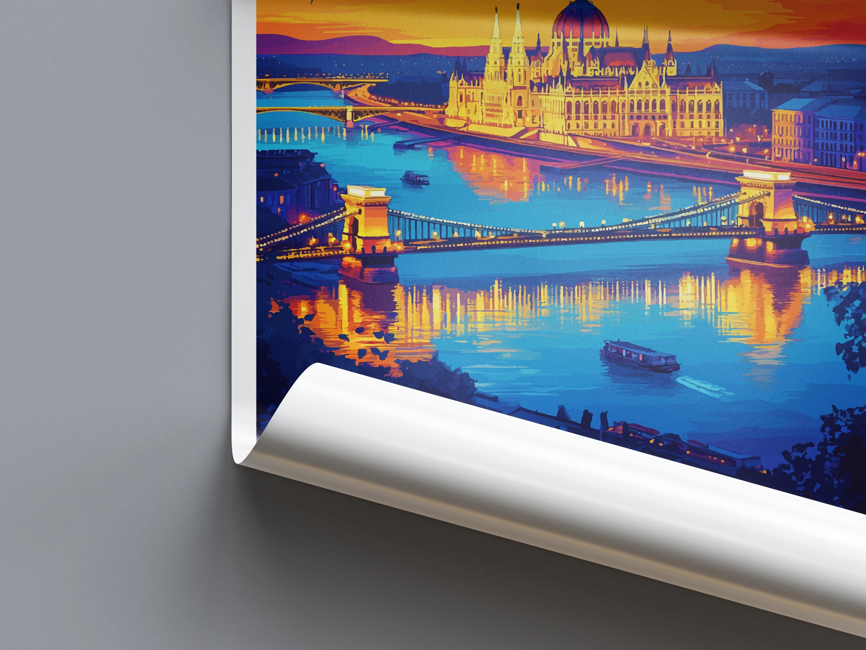 Budapest Travel Print Wall Art Budapest Wall Hanging Home Décor Budapest Gift Art Lovers Hungary Art Lover Gift Budapest Wall Décor