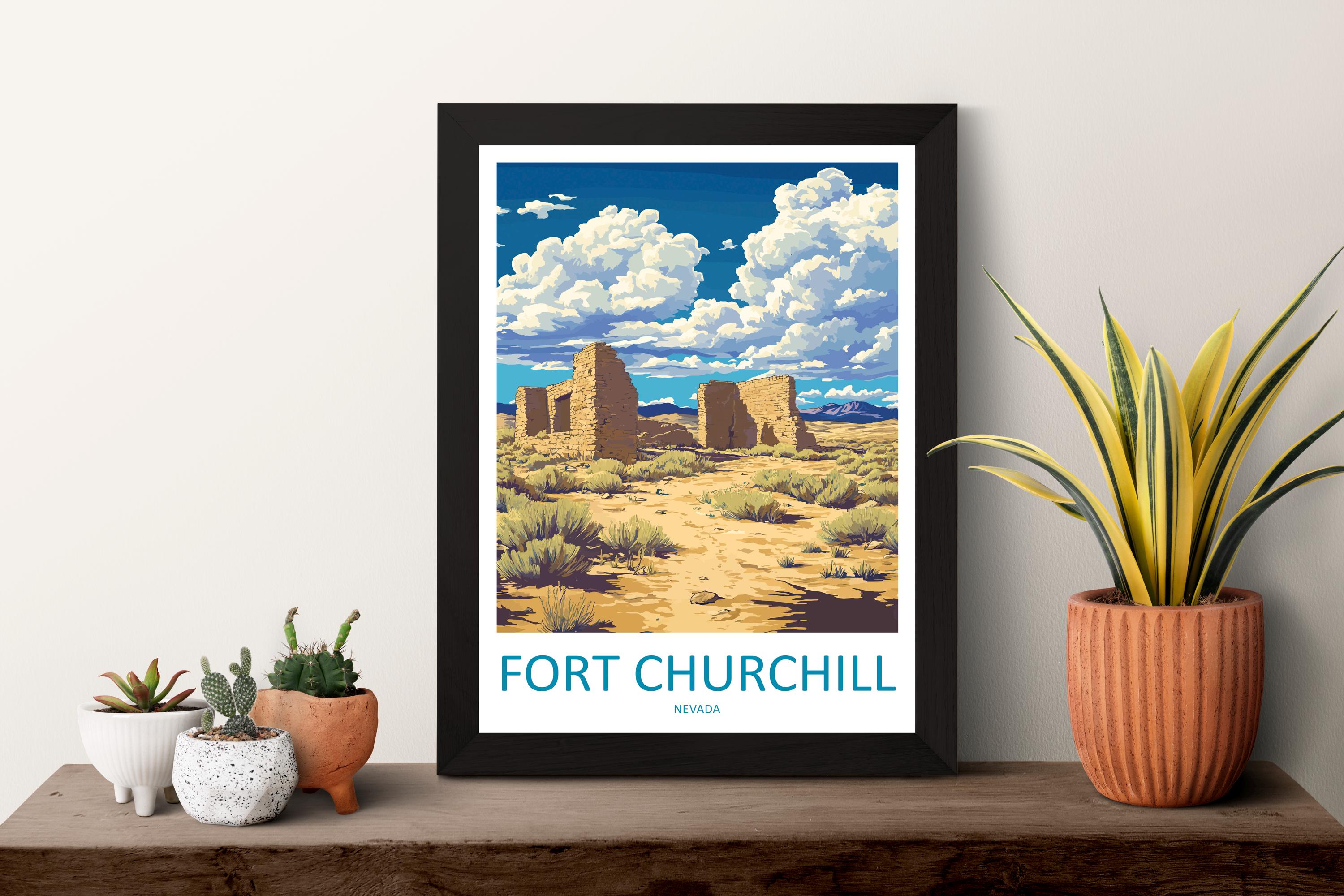 Fort Churchill Travel Print Fort Churchill Wall Decor Nevada Fort Churchill Art Fort Churchill Wall Art Nevada Poster Gift Fort Churchill