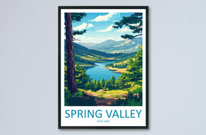 Spring Valley Travel Print Spring Valley Wall Decor Nevada Spring Valley Art Spring Valley Wall Art Nevada Poster Gift Spring Valley Park