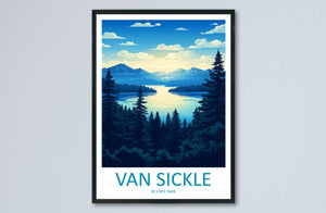 Van Sickle Travel Print Van Sickle Wall Decor Nevada Van Sickle Art Van Sickle Wall Art Nevada Poster Gift Van Sickle Park Art