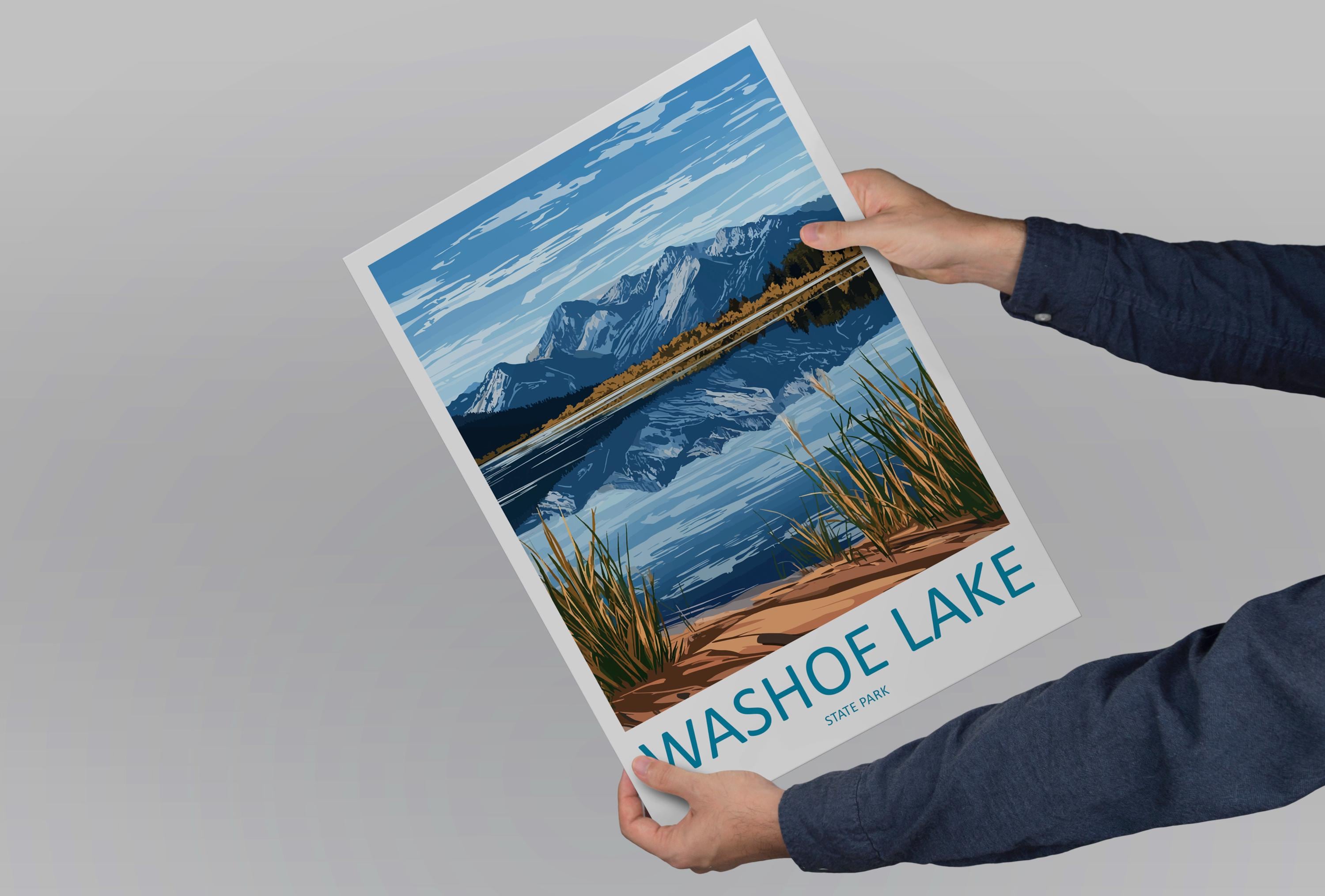 Washoe Lake Travel Print Washoe Lake Wall Decor Nevada Washoe Lake Art Washoe Lake Wall Art Nevada Poster Gift Washoe Lake Park Art