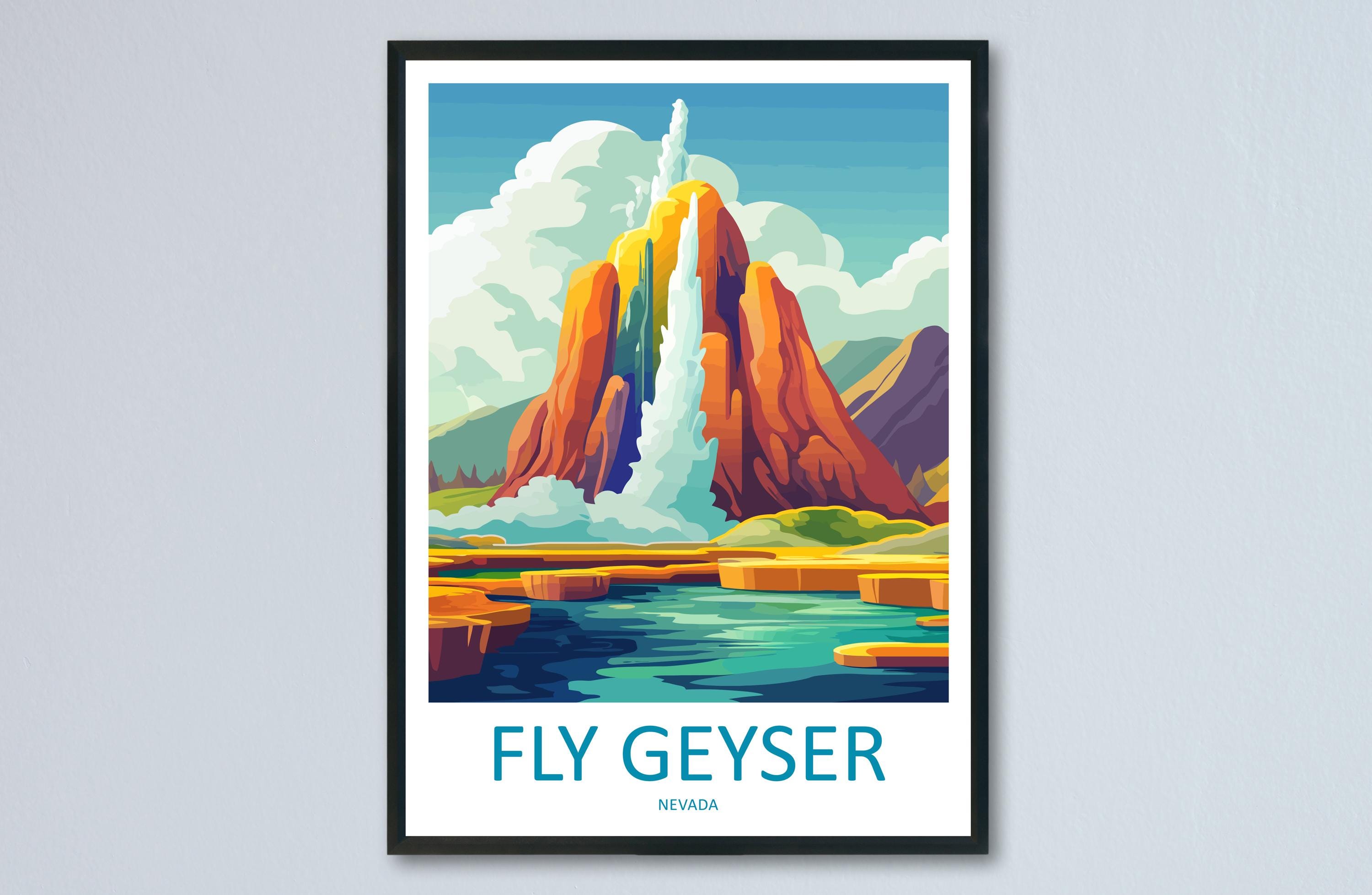 Fly Geyser Travel Print Fly Geyser Wall Decor Nevada Fly Geyser Art Fly Geyser Wall Art Nevada Poster Gift Fly Geyser Park Art