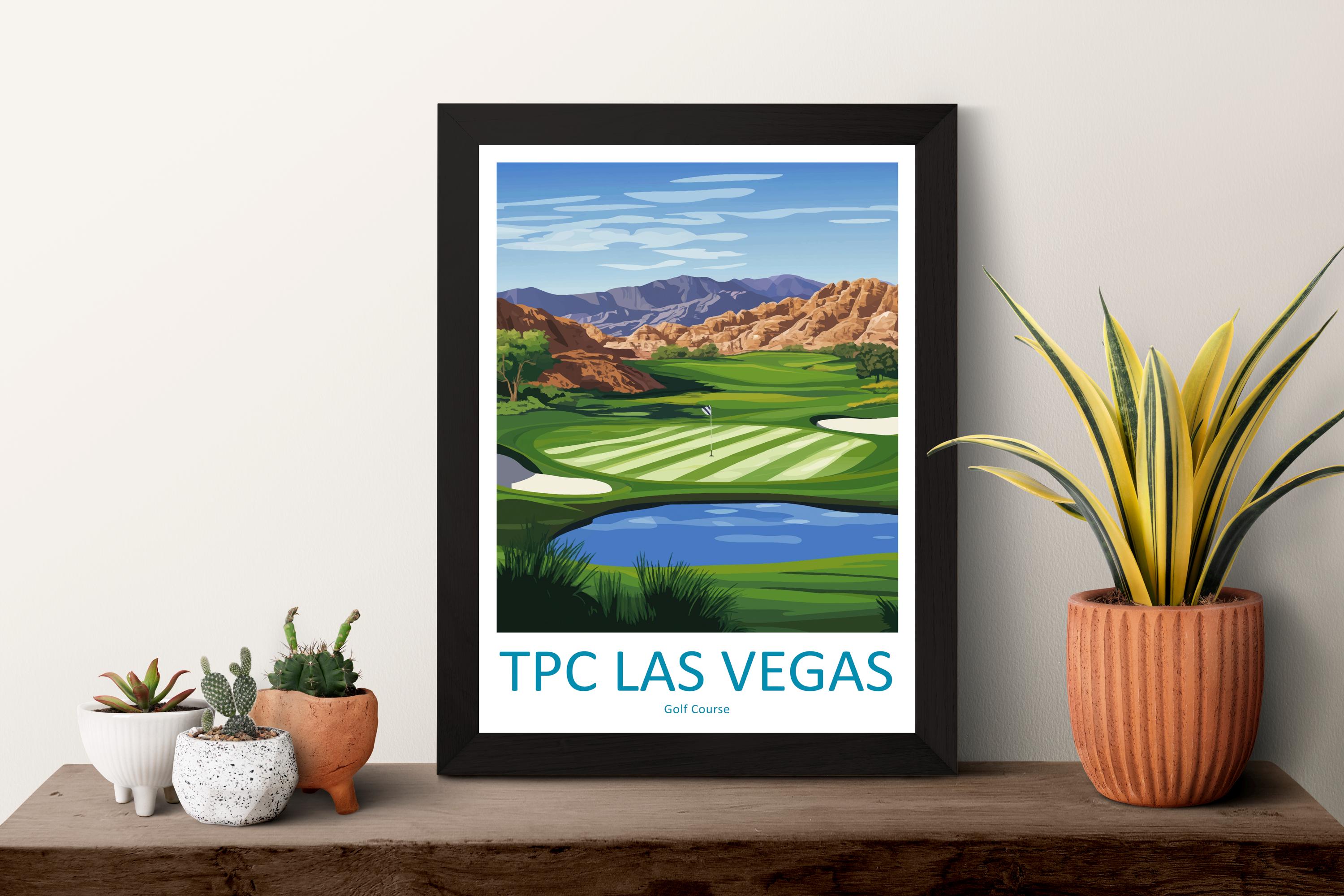 TPC Las Vegas Travel Print Tpc Las Vegas Wall Decor Nevada Tpc Las Vegas Art Tpc Las Vegas Wall Art Nevada Poster Gift for Golf Lovers