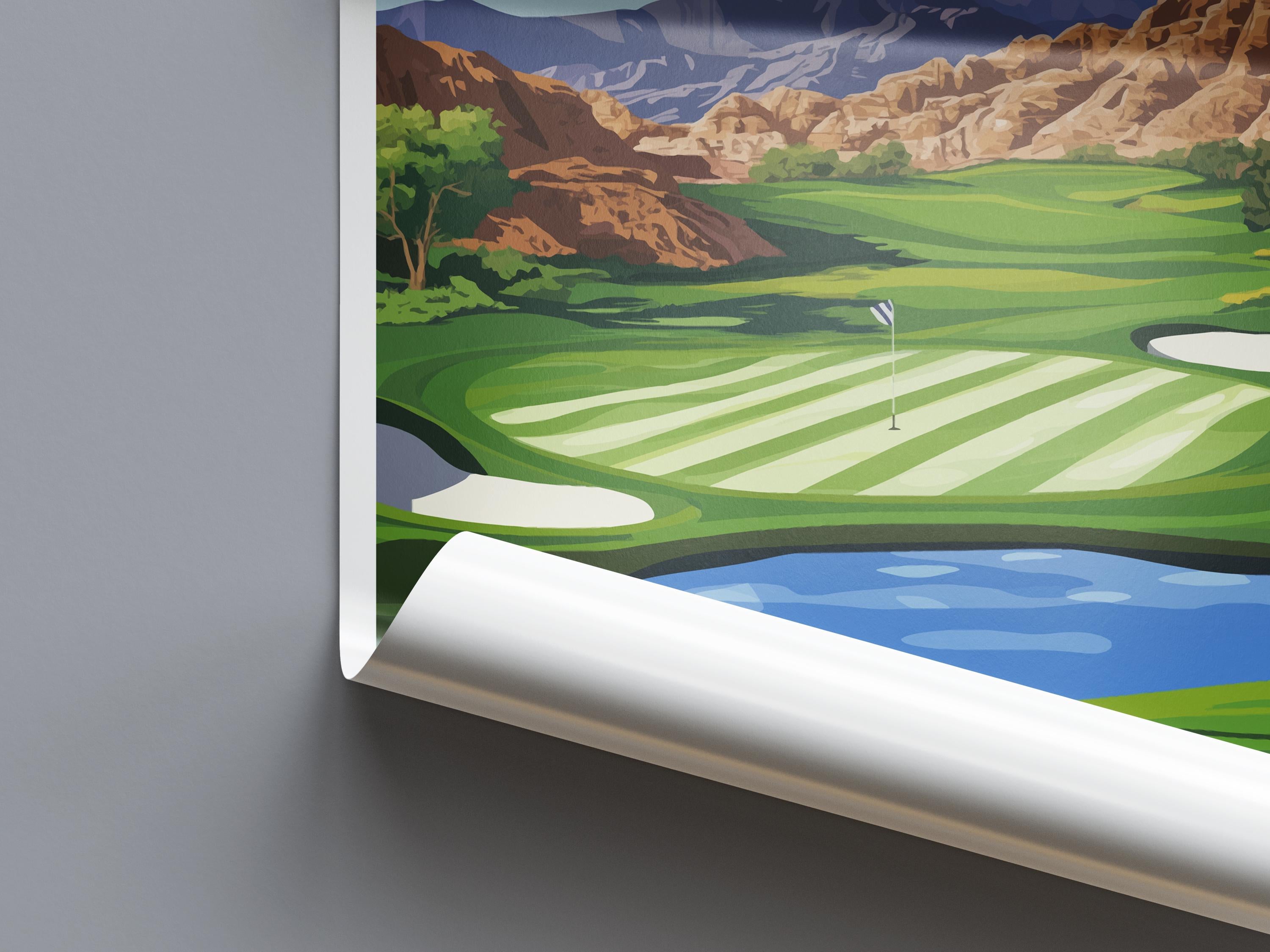 TPC Las Vegas Travel Print Tpc Las Vegas Wall Decor Nevada Tpc Las Vegas Art Tpc Las Vegas Wall Art Nevada Poster Gift for Golf Lovers