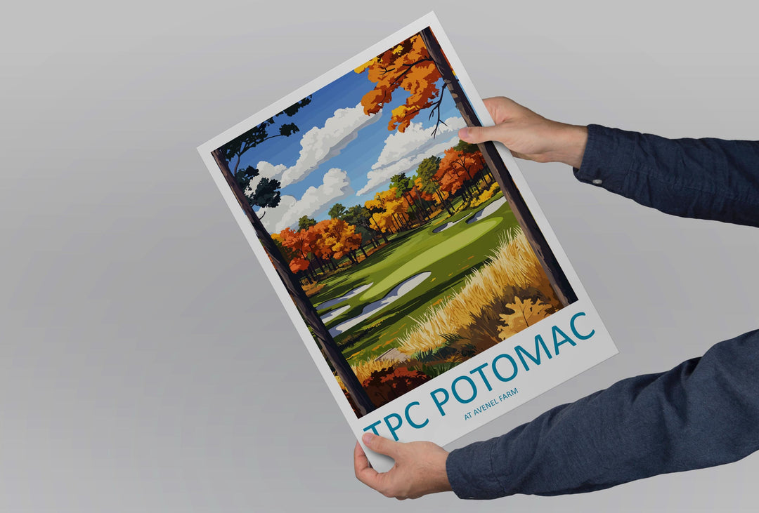 TPC Potomac Travel Print Tpc Potomac Wall Decor Maryland Tpc Potomac Art Tpc Potomac Wall Art Maryland Poster Gift for Golf Lovers Poster