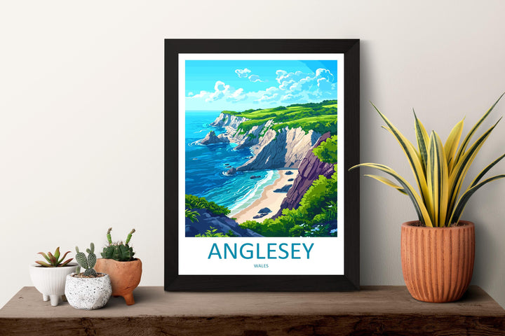 Anglesey Travel Print Wall Art Anglesey Wall Hanging Home Decoration Anglesey Gift Art Lovers Wall Art Print Art Anglesey Print Anglesey Art