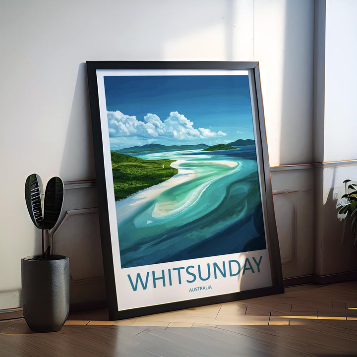 Whitsunday Travel Print Wall Art Whitsunday Wall Hanging Home Décor Whitsunday Gift Art Lovers Wall Art Australia Travel Print Whitsunday