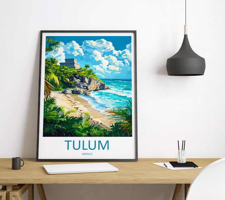Tulum Travel Print Wall Art Tulum Wall Hanging Home Decoration Tulum Gift Art Lovers Wall Art Print Art Tulum Wall Hanging Poster Tulum Art
