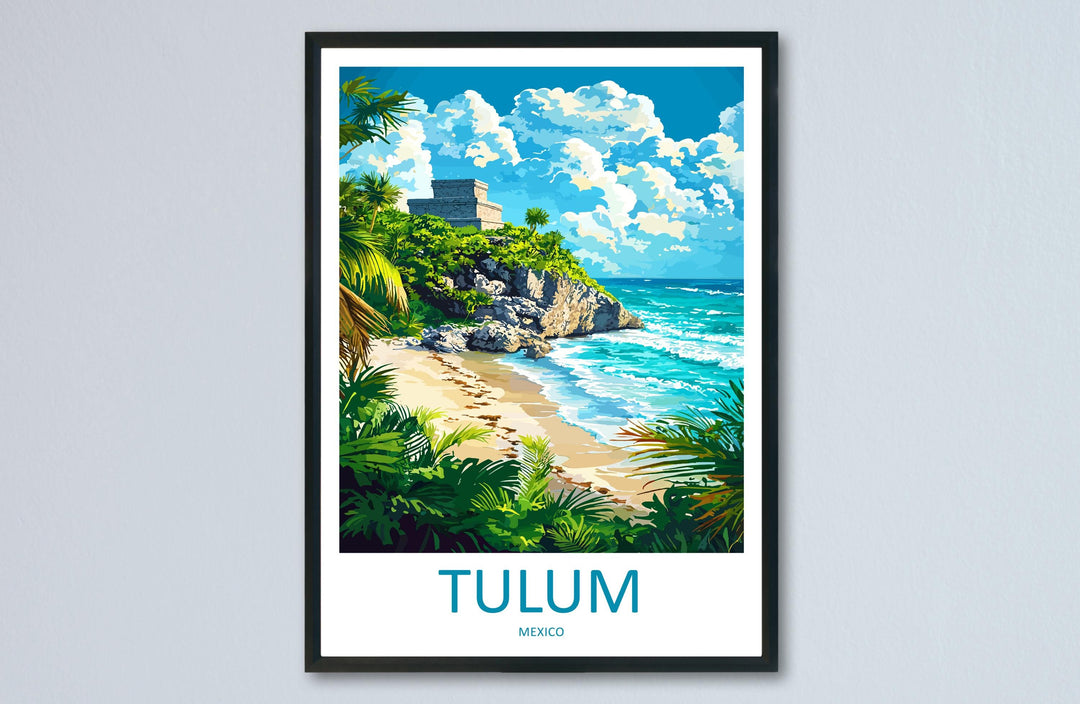 Tulum Travel Print Wall Art Tulum Wall Hanging Home Decoration Tulum Gift Art Lovers Wall Art Print Art Tulum Wall Hanging Poster Tulum Art