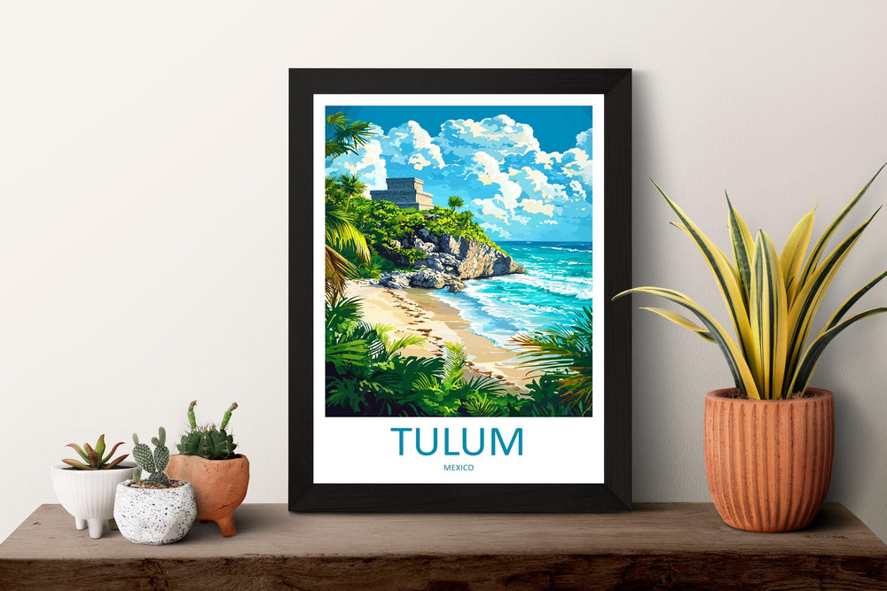 Tulum Travel Print Wall Art Tulum Wall Hanging Home Decoration Tulum Gift Art Lovers Wall Art Print Art Tulum Wall Hanging Poster Tulum Art