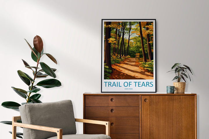 Trail of Tears State Park Travel Print Trail of Tears Wall Decor Missouri Trail of Tears Art Trail of Tears Wall Art Poster Gift for Nature
