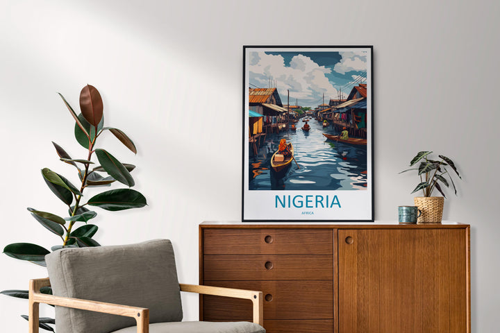 Nigeria Travel Print Nigeria Wall Decor Nigeria Art Nigeria Wall Art Africa Poster Gift for Cultural Nigeria Africa Poster Travel Print