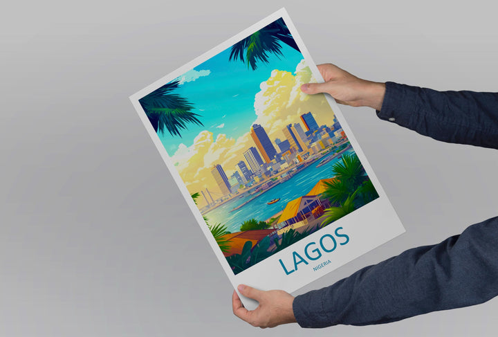 Lagos Nigeria Travel Print Lagos Wall Decor Nigeria Lagos Art Lagos Wall Art Africa Poster Gift for City Lagos Nigeria Travel Print Africa
