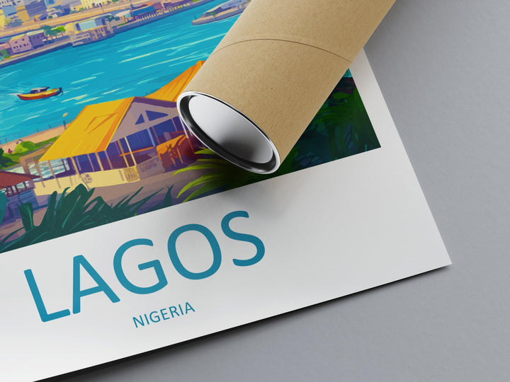 Lagos Nigeria Travel Print Lagos Wall Decor Nigeria Lagos Art Lagos Wall Art Africa Poster Gift for City Lagos Nigeria Travel Print Africa