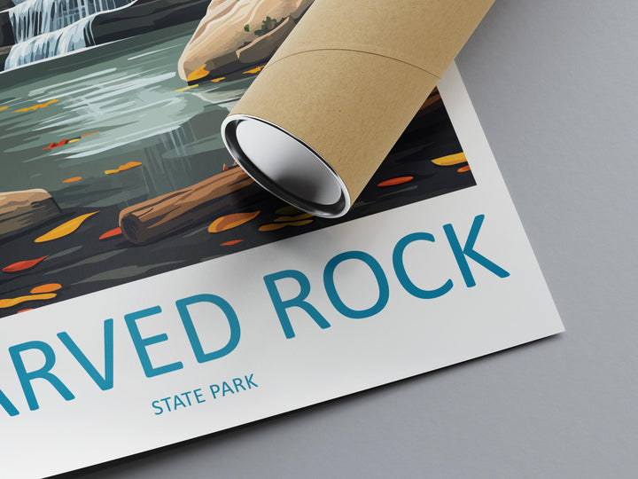 Starved Rock State Park Travel Print Starved Rock Wall Decor Illinois Starved Rock Art Starved Rock Wall Art Poster Gift Starved Rock Poster