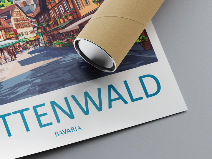 Mittenwald Travel Print Mittenwald Wall Decor Germany Mittenwald Art Mittenwald Wall Art Bavarian Alps Poster Gift Mittenwald Poster Bavaria