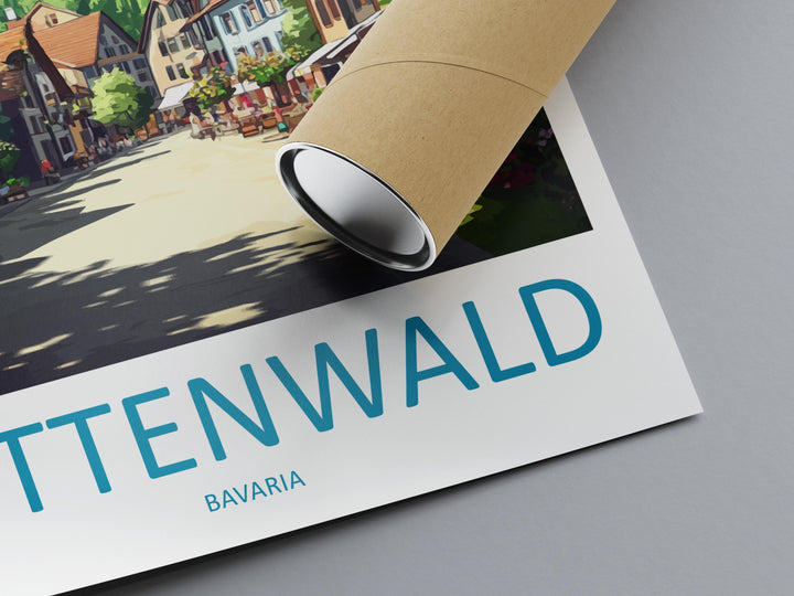 Mittenwald Travel Print Mittenwald Wall Decor Germany Mittenwald Art Mittenwald Wall Art Bavarian Alps Poster Gift Mittenwald Poster Bavaria
